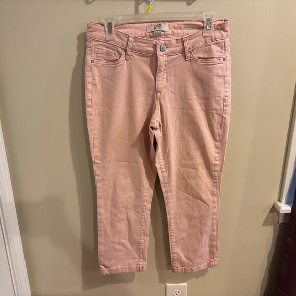 Vintage America Blues Boho Crop Pink Jeans Size 6 - Picture 1 of 6